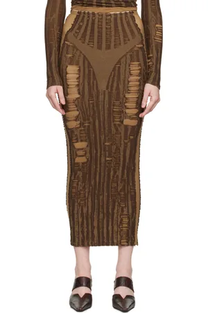 Diesel Brown M-Calina Midi Skirt