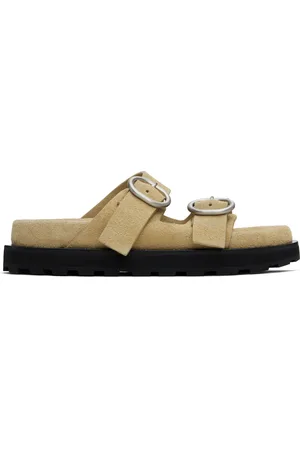 Jil Sander Beige Pin-Buckle Sandals