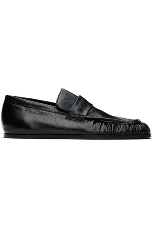 Jil Sander Black Leather Loafers