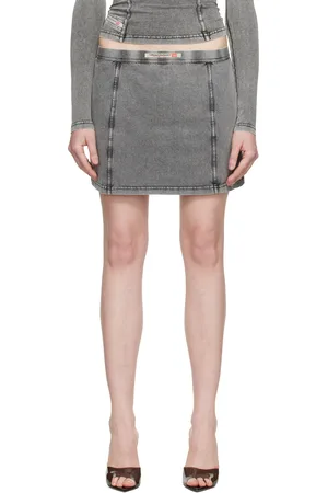 Diesel Gray O-Allegra-Mini Miniskirt
