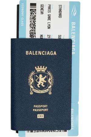 Balenciaga Blue Passport Long 1 Ticket Wallet