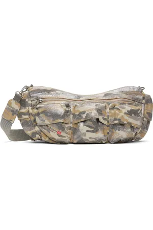 Diesel Gray & Beige Multi-Pkts X Shoulder Bag