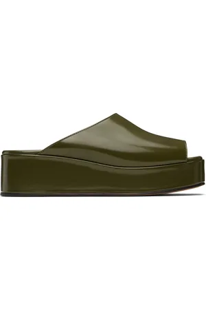 The Row Khaki Emi Flatform Sandals