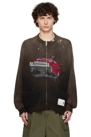 Maison Mihara Yasuhiro Car Jacquard Knit Cardigan