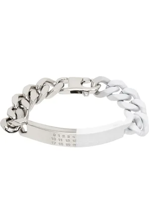 Maison Margiela Silver & White Chain Bracelet