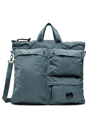 C.P. Company Blue Nylon B Lens Tote