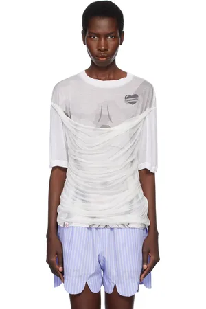 Charles Jeffrey Loverboy Draped Mesh T-shirt