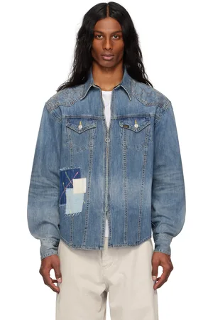Andersson Bell Embroidery Patchwork Denim Shirt