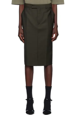 MARTINE ROSE Green Jockstrap Midi Skirt