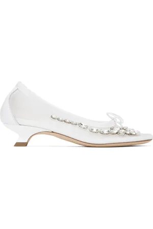 Simone Rocha SSENSE Exclusive Bridal Capsule Embellished Flower Ballerina Heels