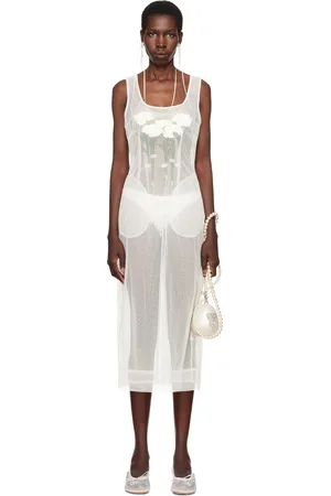 Simone Rocha SSENSE Exclusive Bridal Capsule Carnation Dart Midi Dress