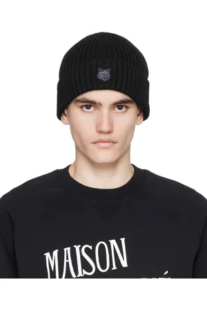 Maison Kitsuné Black Fox Head Patch Beanie