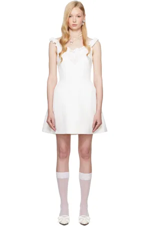 Shushu/Tong SSENSE Exclusive Bridal Capsule Pleated Collar Minidress