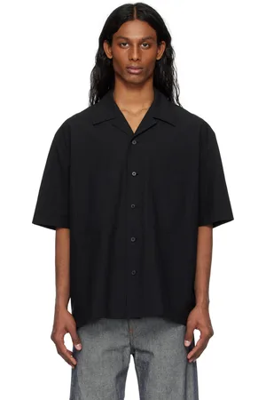 Solid Black Nylon Poplin Shirt