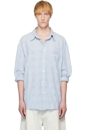 WOOYOUNGMI Blue Crinkle Shirt