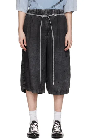 Maison Mihara Yasuhiro Aged Linen Wide Shorts