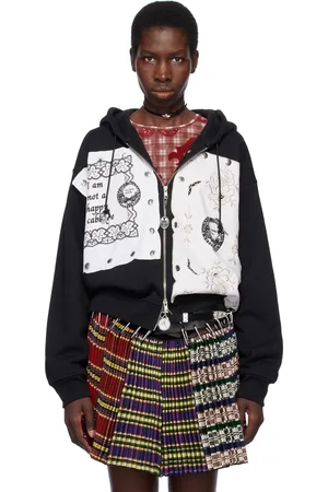 Chopova Lowena Black & White Emotional Napkin Hoodie