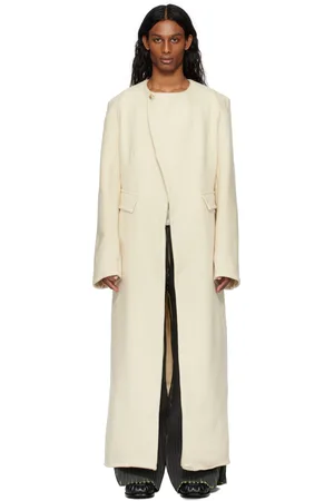 Stanley Off-White Collarless Coat