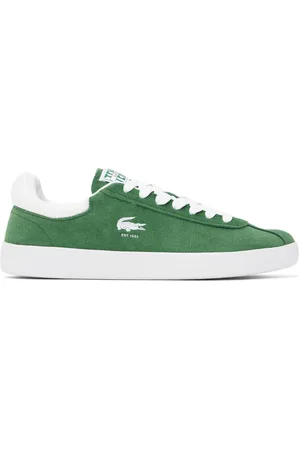 Lacoste Green Baseshot Leather Sneakers