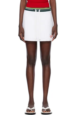 Casablanca Textured Velour Tennis Miniskirt