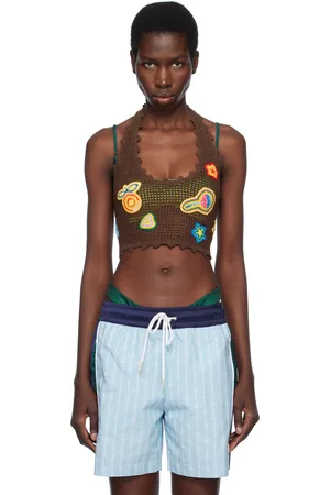 Casablanca Motif Crochet Crop Top