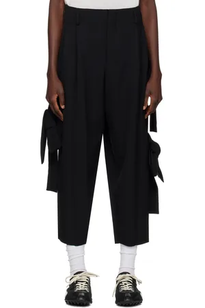 Comme des Garçons Black Wool Gabardine Trousers