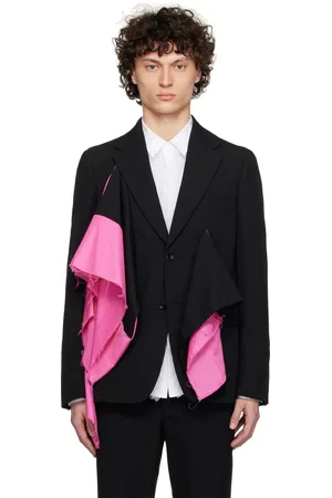 Comme des Garçons Black & Pink Gabardine Medium Blazer