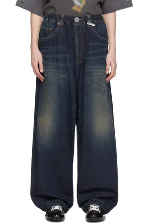 Maison Mihara Yasuhiro Navy Light Denim Wide Jeans