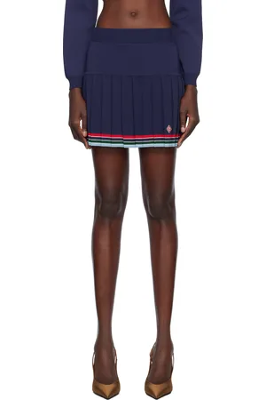 Casablanca Baseball Pleated Miniskirt