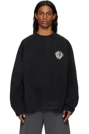 Solid Gray Panel Incision Line T-shirt
