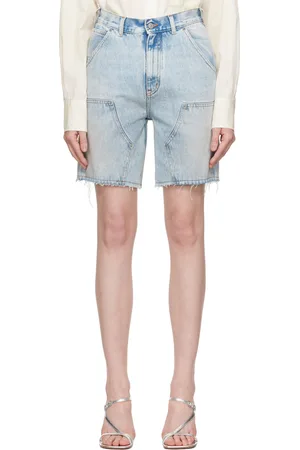 Maison Margiela Blue Raw Edge Shorts