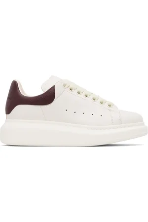 Alexander McQueen Off-White & Burgundy Oversized Sneakers