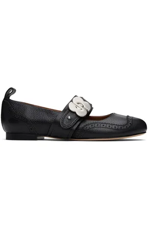 Shushu/Tong Black Round-Toe Ballerina Flats