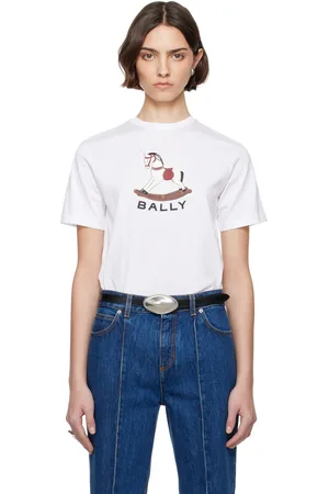 Bally White Beni Bischof Rocking Horse T-shirt