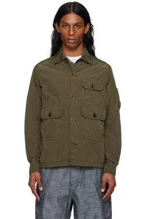 C.P. Company Khaki Chrome-R Full Button Overshirt