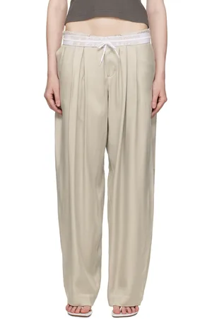 Alexander Wang Gray Pre-Styled Turn-Down Waistband Trousers