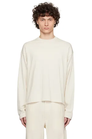 YLÈVE Off-White Gas Singeing Cotton Knit T-shirt