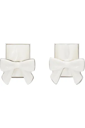 Shushu/Tong Silver & YVMIN Edition Ceramics Bowknot Square Earrings