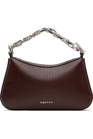 Alexander McQueen Burgundy T-Bar Mini Bag