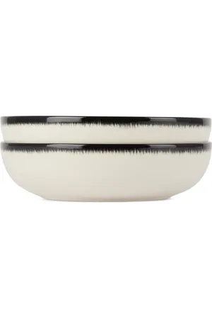 ANN DEMEULEMEESTER Off-White & Black Serax Edition Small DÉ High Plate Set