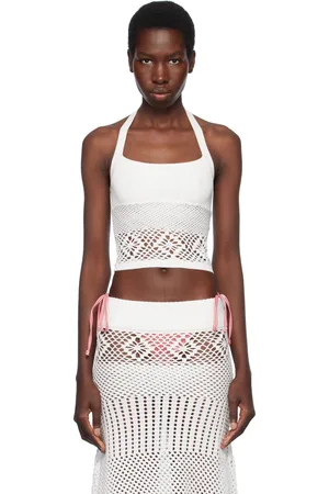 Frankies Bikinis Orchard Crochet Halter Top
