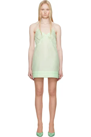 Shushu/Tong Green Cutout Bow Sling Minidress