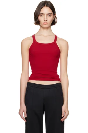 RE/DONE Red Hanes Edition Ribbed Tank Top