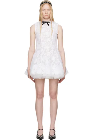 Shushu/Tong White Puffy Sleeveless Minidress
