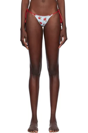 Frankies Bikinis Blue & Red Divine Skimpy String Bikini Bottom
