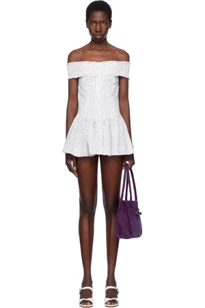 Frankies Bikinis White Off Shoulder Minidress