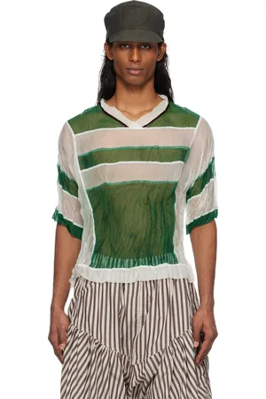SC103 SSENSE Exclusive Green & Off-White Star Top