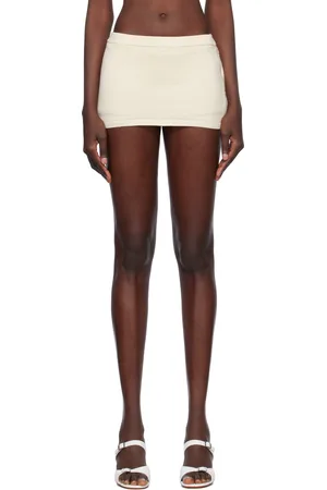 Frankies Bikinis Off-White Ash Knit Mini Skort