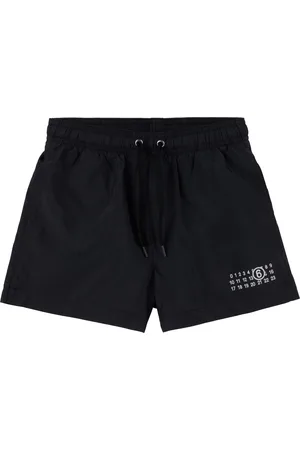 Maison Margiela Kids Black Drawstring Swim Shorts