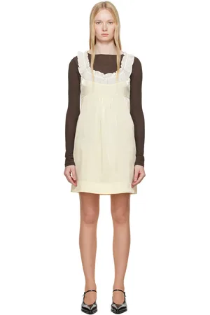 Shushu/Tong Yellow Patchwork Sling Minidress